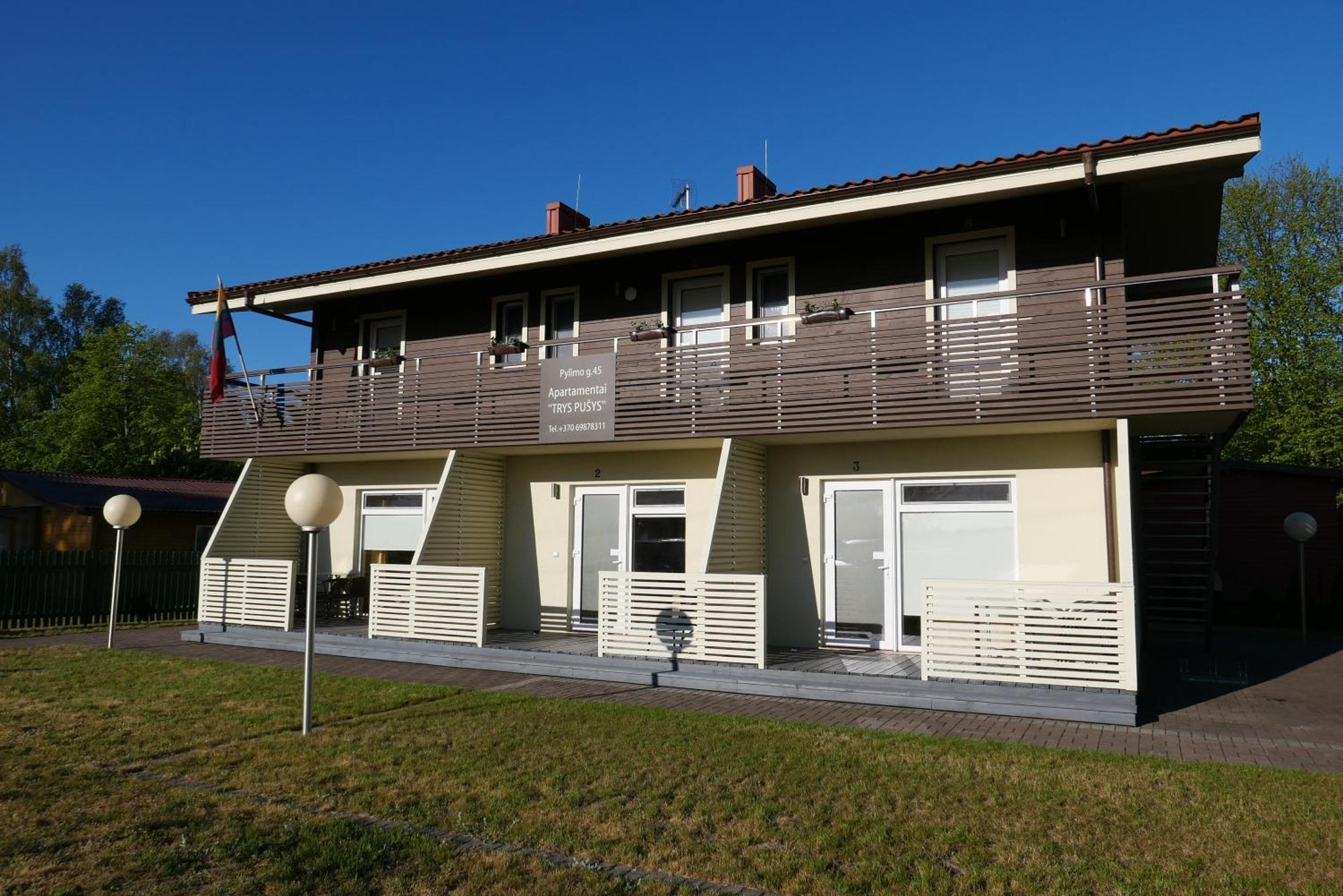 Apartamentai Trys Pusys Šventoji Kültér fotó